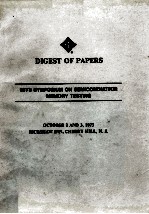 1973 Symposium <em>on</em> Semic<em>on</em>ductor Memory Testing