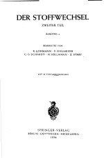 DER STOFFWE<em>C</em>HSEL ZWELTER TELL <em>B</em>ANDTELL A <em>B</em>EAR<em>B</em>EITET VON K.LOHMANN.P.OHLMEYER <em>C</em>.G.S<em>C</em>HMIDT·H.SULLMANN·