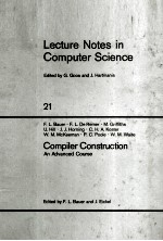 Lecture Notes in Computer Science 21 Compiler Construction <em>An</em> Adv<em>an</em>ced <em>Course</em>