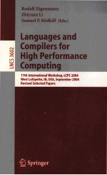 Lecture Notes in Computer <em>Science</em> 3602 Languages and Compilers for High Performance Computing 17th I