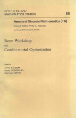 NORTH-HOLLAND MATHEMATICS STUDIES 66: ANNALS <em>OF</em> DISCRETE MATHEMATICS (16) BONN WORKSHOP ON COMB<em>IN</em>ATO