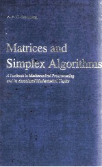 MATRICES AND SOMPLEX <em>ALGORITHMS</em>