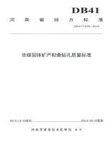 <em>河南</em>省地方标准  非煤固体矿产勘查钻孔质量标准