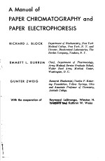 A MANUAL O<em>F</em> PAPER CHROMA<em>T</em>OGRAPHY AND PAPER ELEC<em>T</em>ROPHORESIS