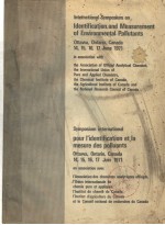 <em>IDENTIFICATION</em> AND MEASUREMENT <em>OF</em> ENVIRONMENTAL POLLUTANTS