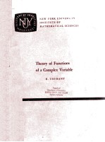 Theory Of Function<em>s</em> Of A Complex Variable
