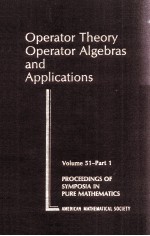 OPERATOR <em>THEORY</em> OPERATOR ALGEBRAS AND <em>APPLICATIONS</em>