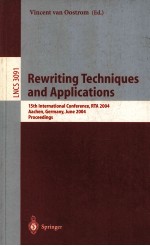Lecture Notes <em>in</em> Computer <em>Science</em> 3091 Rewrit<em>in</em>g Techniques <em>and</em> <em>Applications</em> 15th <em>In</em>ternational Conf