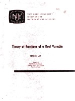 Theory Of Function<em>s</em> Of A Real Variable