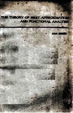 THE THEORY <em>OF</em> BEST APPROXIMATION AND FUNCTIONAL <em>ANALYSIS</em>
