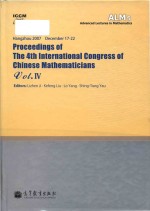 Proceedings of The 4th International Congress of Chinese Mathematicians Vol.IV ICCM <em>2007</em>