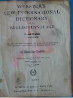 WEBSTER’S NEW INTERNATIONAL DICTIONARY <em>OF</em> THE ENGLISH LANGUAGE SECOND <em>EDITION</em> VOL 1