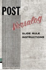 Versalog Slide Rule Instruction <em>Manual</em>