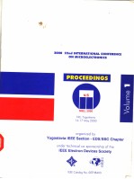 <em>2000</em> 22nd INTERNATIONAL CONFERENCE ON MICROELECTRONICS PROCEEDINGS VOLUME 1
