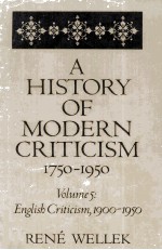 <em>A</em> <em>H<em>I</em>STORY</em> <em>OF</em> MODERN CR<em>I</em>T<em>I</em>C<em>I</em>SM 1750-1950 <em>Volume</em> 5:Engl<em>i</em>sh Cr<em>i</em>t<em>i</em>c<em>i</em>sm