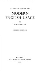 <em>A</em> DICTION<em>A</em>RY <em>OF</em> MODERN ENGLISH US<em>A</em>GE SECOND EDITION