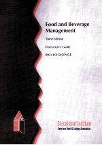 FOOD AND BEVERAGE MANAGEMENT THIRD <em>EDITION</em> INSTRUCTOR'S GUIDE 241IC