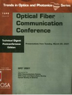 TOPS VOLUME 54  OPTICAL FIBER <em>COMMUNICATION</em> CONFERENCE  TECHNICAL DEGEST POSTCONFERENCE <em>EDITION</em>  PRE