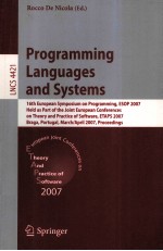 Lecture Notes in Computer Science 4421 Programming <em>Languages</em> and Systems 16th European Symposium <em>on</em> 