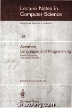 <em>Lecture</em> <em>Notes</em> <em>in</em> <em>Computer</em> <em>Science</em> 115 Au<em>to</em>mata