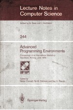 <em>Lecture</em> <em>Notes</em> <em>in</em> <em>Computer</em> <em>Science</em> 244 Advanced Programm<em>in</em>g Environments