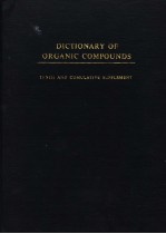 DICTIONARY <em>OF</em> ORGANIC COMPOUNDS  FOURTH <em>EDITION</em>  <em>TENTH</em> AND CUMULATIVE SUPPLEMENT