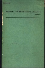 <em>METHODS</em> <em>OF</em> BIOCHEMICAL <em>ANALYSIS</em>  VOLUME 21