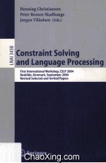 Lecture Notes in Aetificial <em>Intelligence</em> 3438 Constraint Solving and Language Processing First Inter