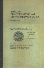 <em>MANUAL</em> <em>OF</em> PREOPERATIVE AND POSTOPERATIVE CARE  <em>SECOND</em> <em>EDITION</em>