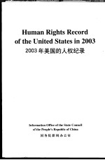 HUMAN RIGHTS RECORD <em>OF</em> THE UNITED STATES <em>IN</em> 2003
