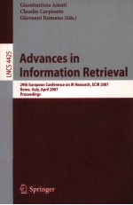 Lecture Notes in Computer Science 4425 Advances in In<em>for</em>mation <em>Retrieval</em> 29th European Conference on