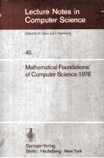 Lecture Notes <em>in</em> Computer <em>Science</em> 45 Mathematical Foundations <em>of</em> Computer <em>Science</em> 197<em>6</em> Proceed<em>in</em>gs