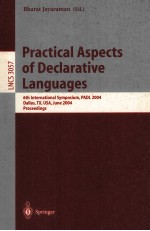 Lecture Notes <em>in</em> Computer <em>Science</em> 3057 Practical Aspects <em>Of</em> Declarative Languages <em>6</em>th <em>In</em>ternational 