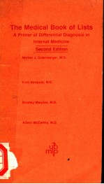 <em>THE</em> <em>MEDICAL</em> BOOK <em>OF</em> LISTS  SECOND <em>EDITION</em>