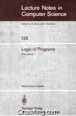 Lecture Notes <em>in</em> Computer <em>Science</em> 125 Logic <em>of</em> Programs Workshop