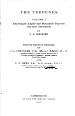 THE TERPENES <em>VOLUME</em> <em>1</em>