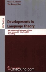 Lecture Notes in Computer Science 4036 <em>Developments</em> in Language Theory 10th International Conference