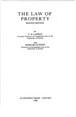 <em>THE</em> <em>LAW</em> <em>OF</em> PROPERTY  <em>SECOND</em> SDITYION