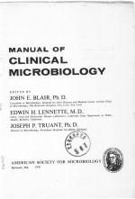 <em>MANUAL</em> <em>OF</em> CLINICAL MICROBIOLOGY