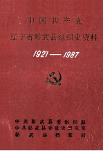 <em>中国</em>共产党辽宁省彰武县组织史资料  1927-1987