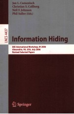 <em>Lecture</em> <em>Notes</em> <em>in</em> <em>Computer</em> <em>Science</em> 4437 <em>In</em>formation Hid<em>in</em>g 8th <em>In</em>ternational Workshop