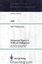 Lecture Notes in <em>Artificial</em> <em>Intelligence</em> 345 Advanced Topics in <em>Artificial</em> <em>Intelligence</em> 2nd Advanced