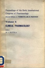PROCEEDINGS OF THE SIXTH INTERNATIONAL CONGRESS OF PHAR<em>M</em>ACOLOGY  VOLU<em>M</em>E 5  CLINICAL PHAR<em>M</em>ACOLOGY