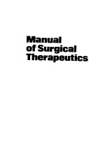 MANUAL <em>OF</em> SURGICAL THERAPEUTICS  SECOND <em>EDITION</em>