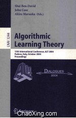Lecture Notes <em>in</em> Artificial <em>In</em>telligence 3<em>2</em>44 Algorithmic Learn<em>in</em>g <em>Theory</em> 15th <em>In</em>ternational Confere