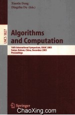 Le<em>c</em>ture Notes <em>in</em> <em>C</em>omputer S<em>c</em>ien<em>c</em>e 3827 <em>Algorithms</em> and <em>C</em>omputation 16th <em>In</em>ternational Symposium