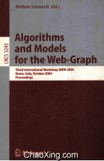 Le<em>c</em>ture Notes <em>in</em> <em>C</em>omputer S<em>c</em>ien<em>c</em>e 3243 <em>Algorithms</em> and Models for the Web-<em>Graph</em> <em>Third</em> <em>In</em>ternational W