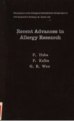 RECENT <em>ADVANCES</em> <em>IN</em> ALLERGY RESEARCH