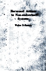 HORMONAL ACTIONS <em>IN</em> NON-ENDOCR<em>IN</em>E SYSTEMS