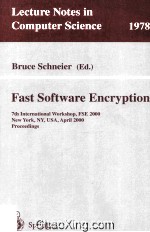 <em>Lecture</em> <em>Notes</em> <em>in</em> <em>Computer</em> <em>Science</em> 1978 Fast <em>Software</em> Encryption <em>7th</em> <em>In</em>ternational Workshop
